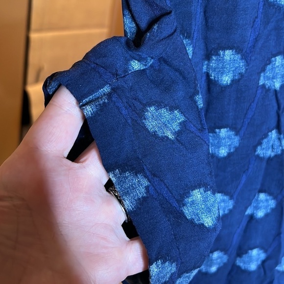 Anthropologie Velvet by Graham & Spencer Blue Cady Jumpsuit Size Medium - Picture 10 of 14